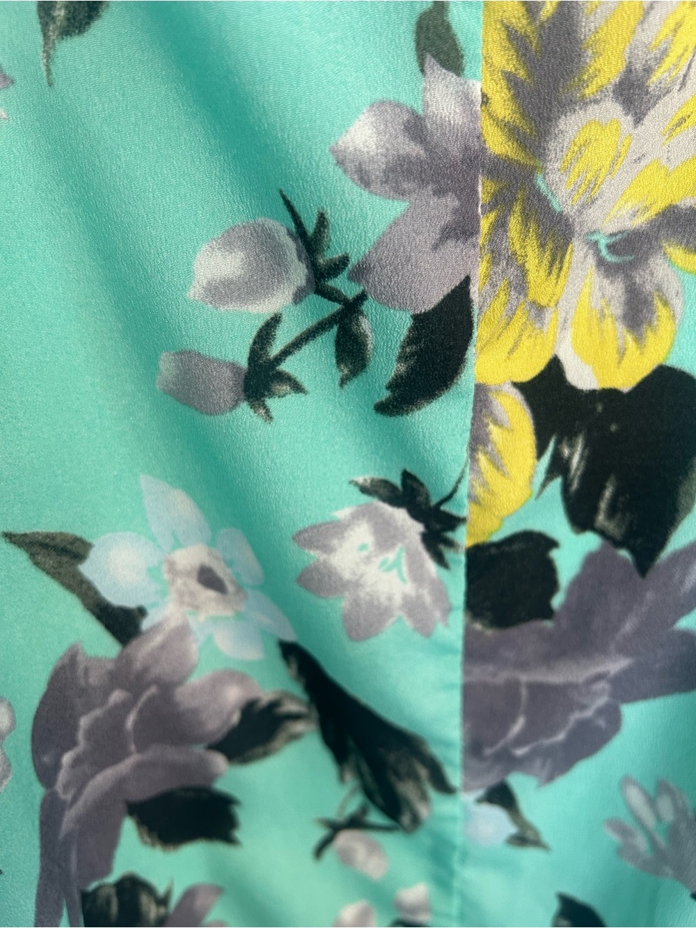 Design Lab Women’s Pastel Mint Floral
Asymmetric Handkerchief Hem Dress Size L - Picture 11 of 15